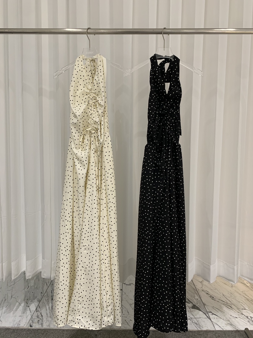 FABRIC韓國直郵女士新款人氣26夏季職業26春夏連衣裙圓點FABRIC連衣裙