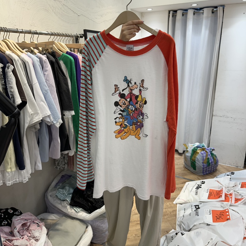 DE LINE東大門實拍韓國女士新品熱賣休閑26夏季時尚長袖T恤DE LINE長袖T恤圖色1