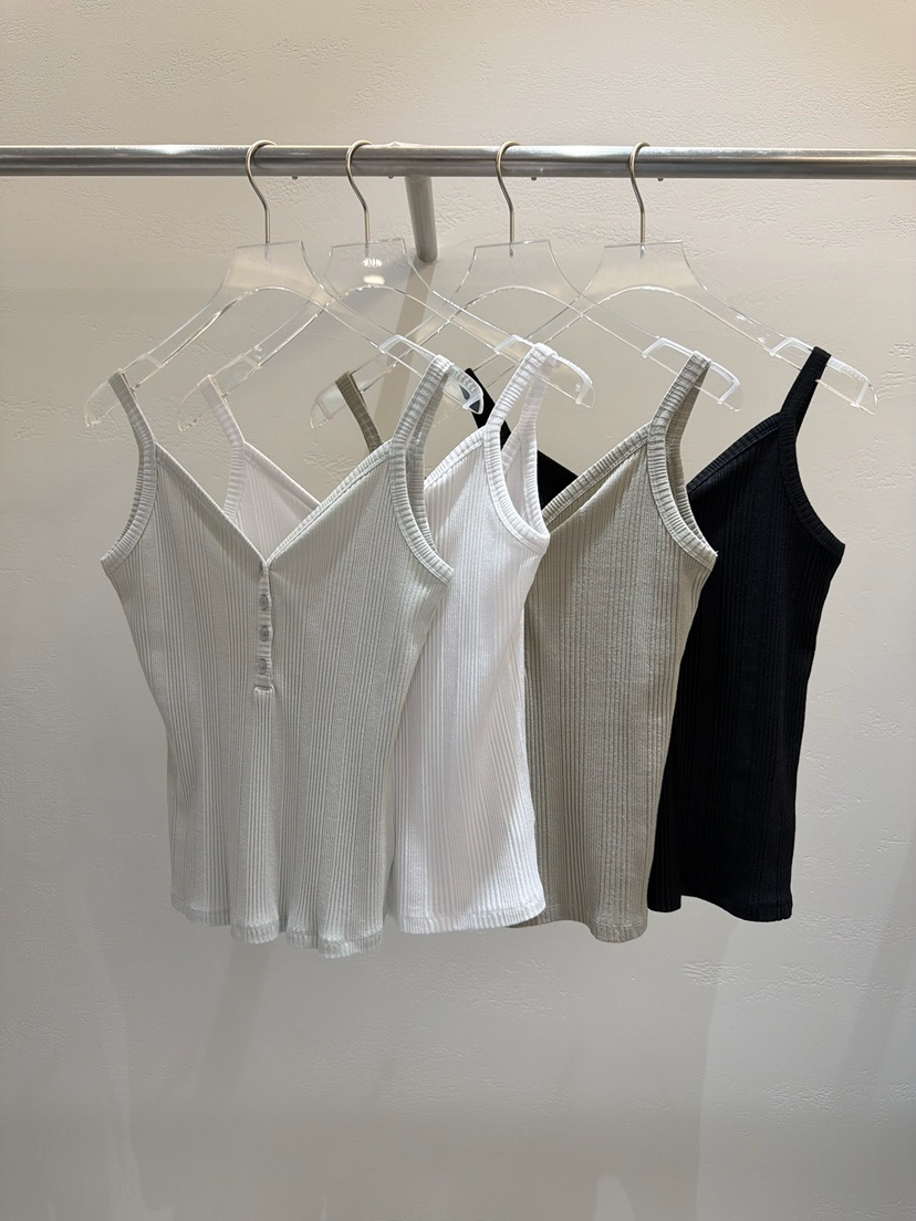MOST OF ALL U韓國直郵女士新品26夏季吊帶背心無袖紐扣MOST OF ALL U吊帶/背心