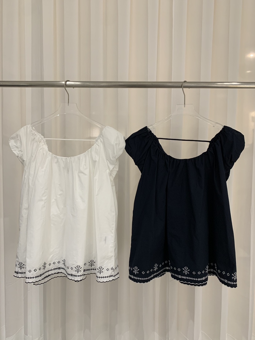 FABRIC韓國直郵女裝新品人氣時尚26春夏熱賣襯衫蕾絲衫刺繡FABRIC襯衫/蕾絲衫
