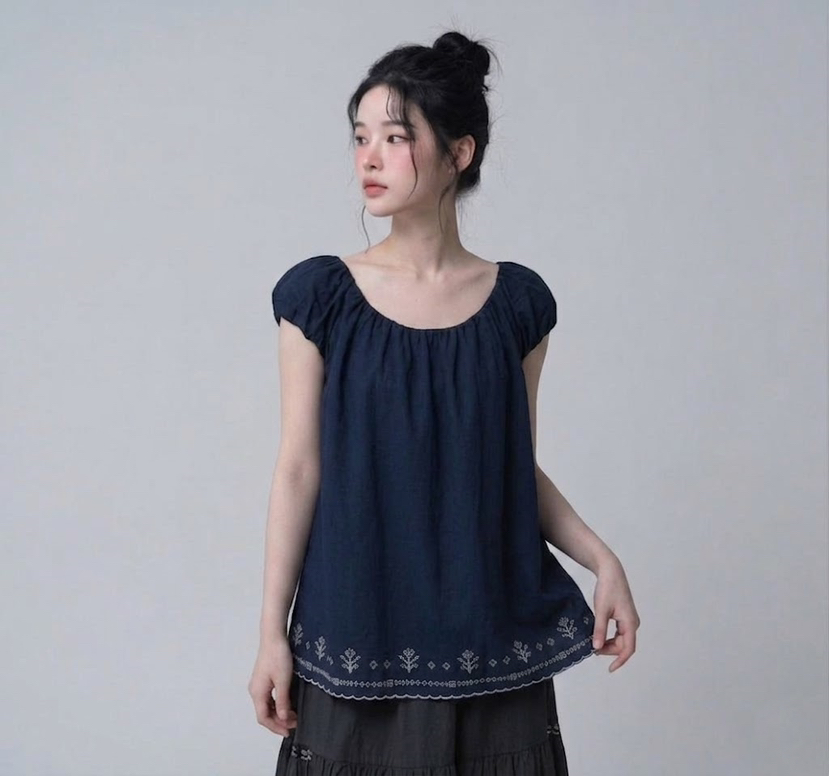 FABRIC韓國直郵女裝新品人氣時尚26春夏熱賣襯衫蕾絲衫刺繡FABRIC襯衫/蕾絲衫