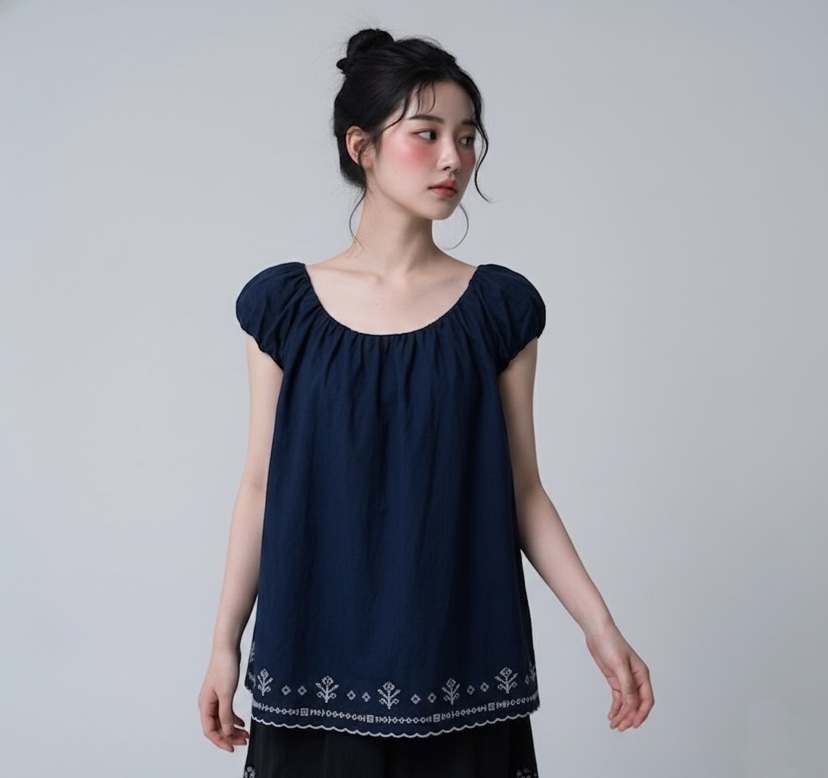 FABRIC韓國直郵女裝新品人氣時尚26春夏熱賣襯衫蕾絲衫刺繡FABRIC襯衫/蕾絲衫