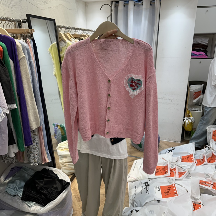 DE LINE韓國直郵女士新品職業人氣休閑時尚熱賣26夏季針織衫DE LINE針織衫圖色1