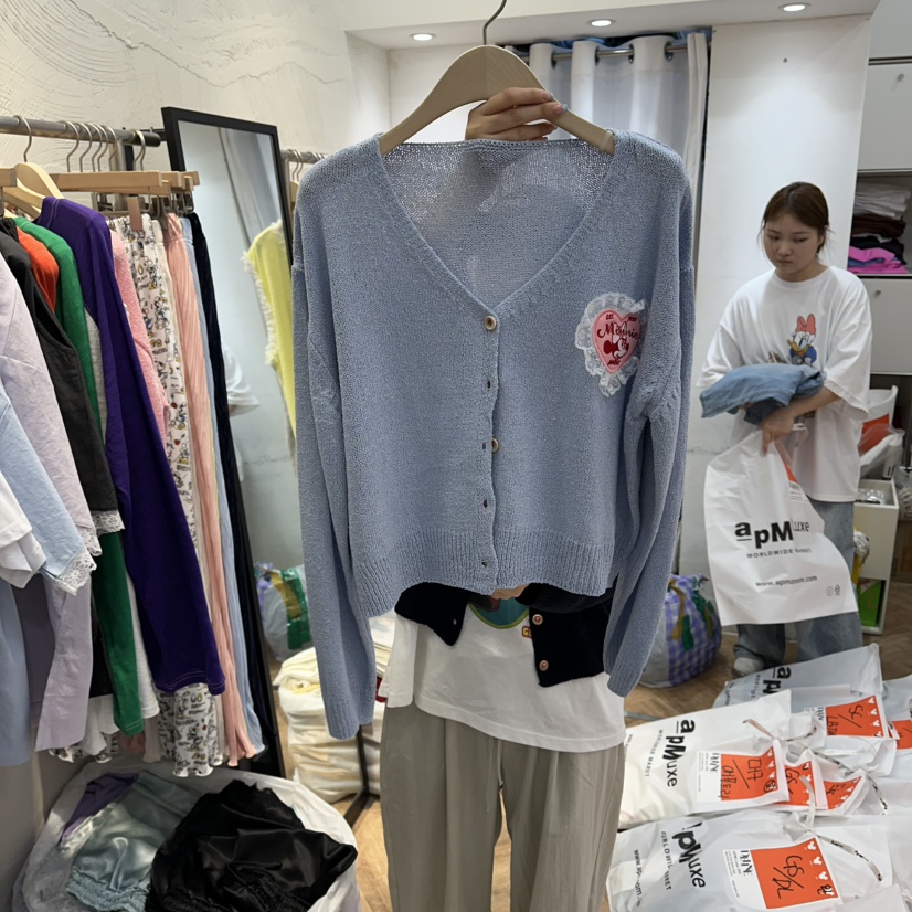 DE LINE韓國直郵女士新品職業人氣休閑時尚熱賣26夏季針織衫DE LINE針織衫圖色2