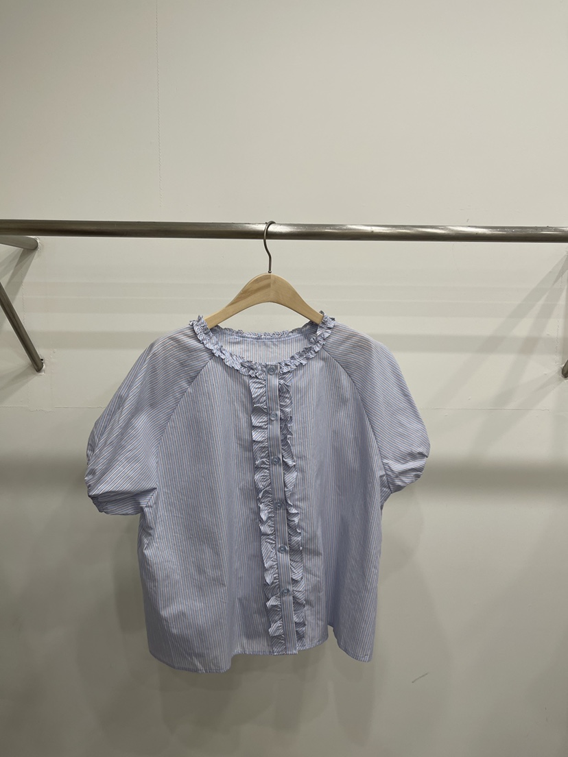 FIFTY韓國直郵女裝新品26夏季26春夏時尚休閑人氣襯衫蕾絲衫FIFTY襯衫/蕾絲衫圖色1
