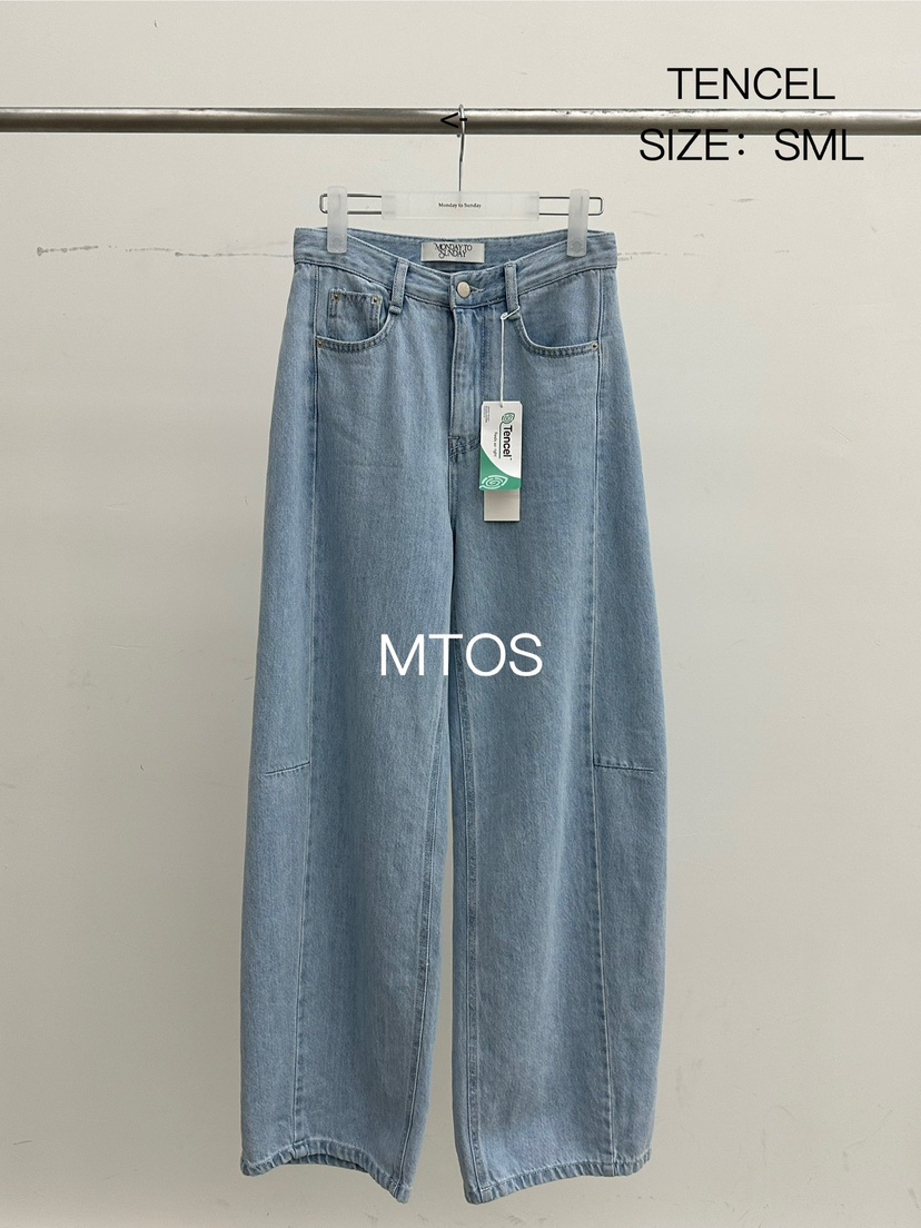 MONDAY TO SUNDAY韓國東大門直郵女士新品26夏季牛仔褲MONDAY TO SUNDAY牛仔褲圖色1