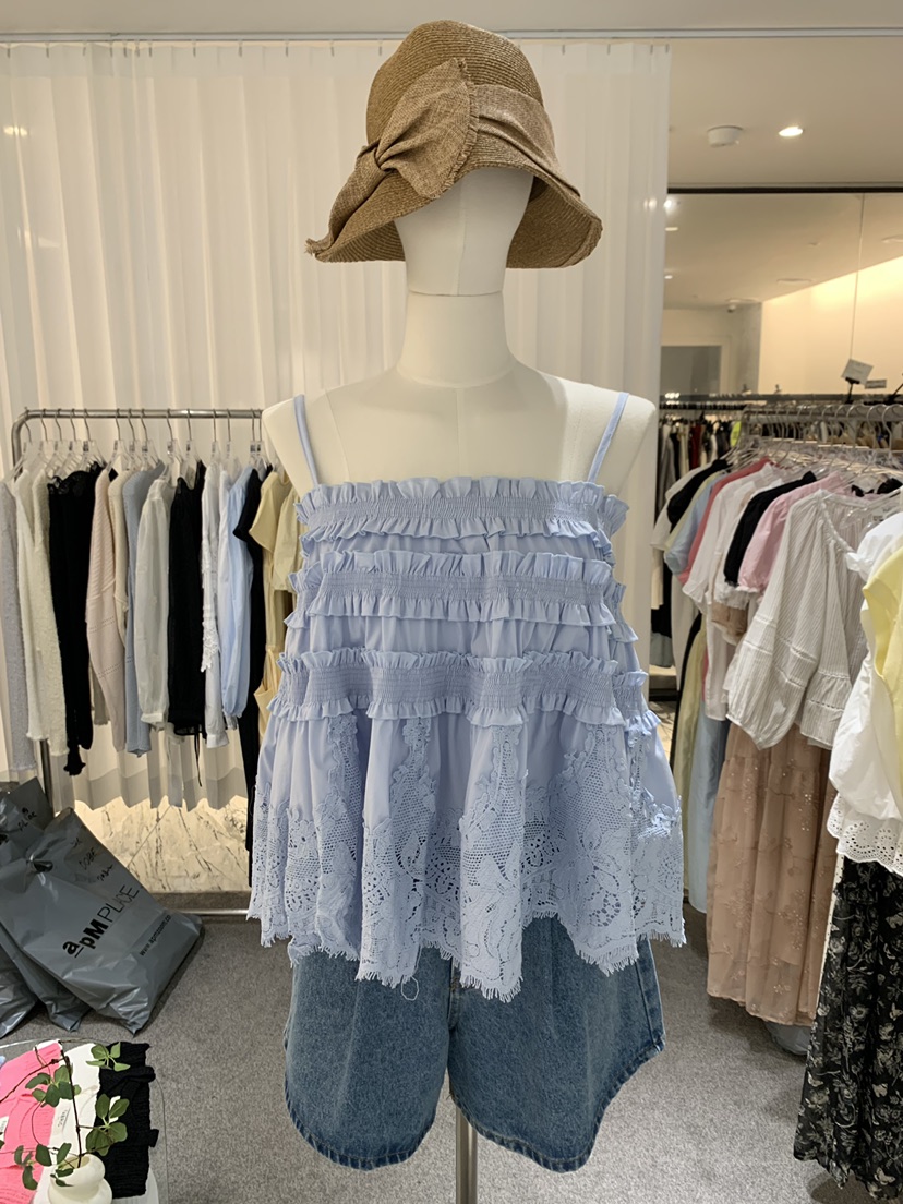 FABRIC韓國東大門代購女裝新款26春夏時尚推薦休閑吊帶背心FABRIC吊帶/背心