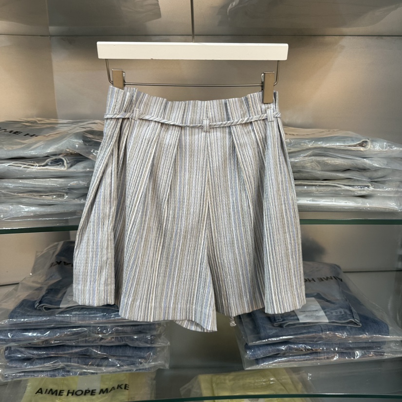 AIME HOPE MAKE/MYNAMEIS韓國東大門直郵女士新品26夏季短褲含腰繩AIME HOPE MAKE/MYNAMEIS短褲