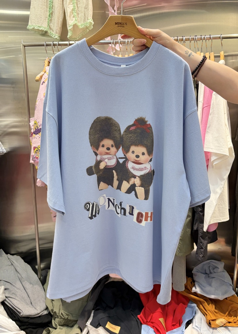 MENDL S東大門實拍韓國女士新品人氣26夏季休閑時尚推薦T恤MENDL ST恤圖色2