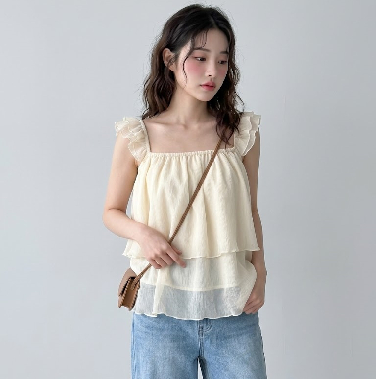 FABRIC韓國直郵女士新品時尚職業推薦26春夏26夏季吊帶背心FABRIC吊帶/背心