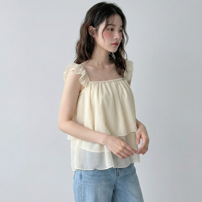 FABRIC韓國直郵女士新品時尚職業推薦26春夏26夏季吊帶背心FABRIC吊帶/背心