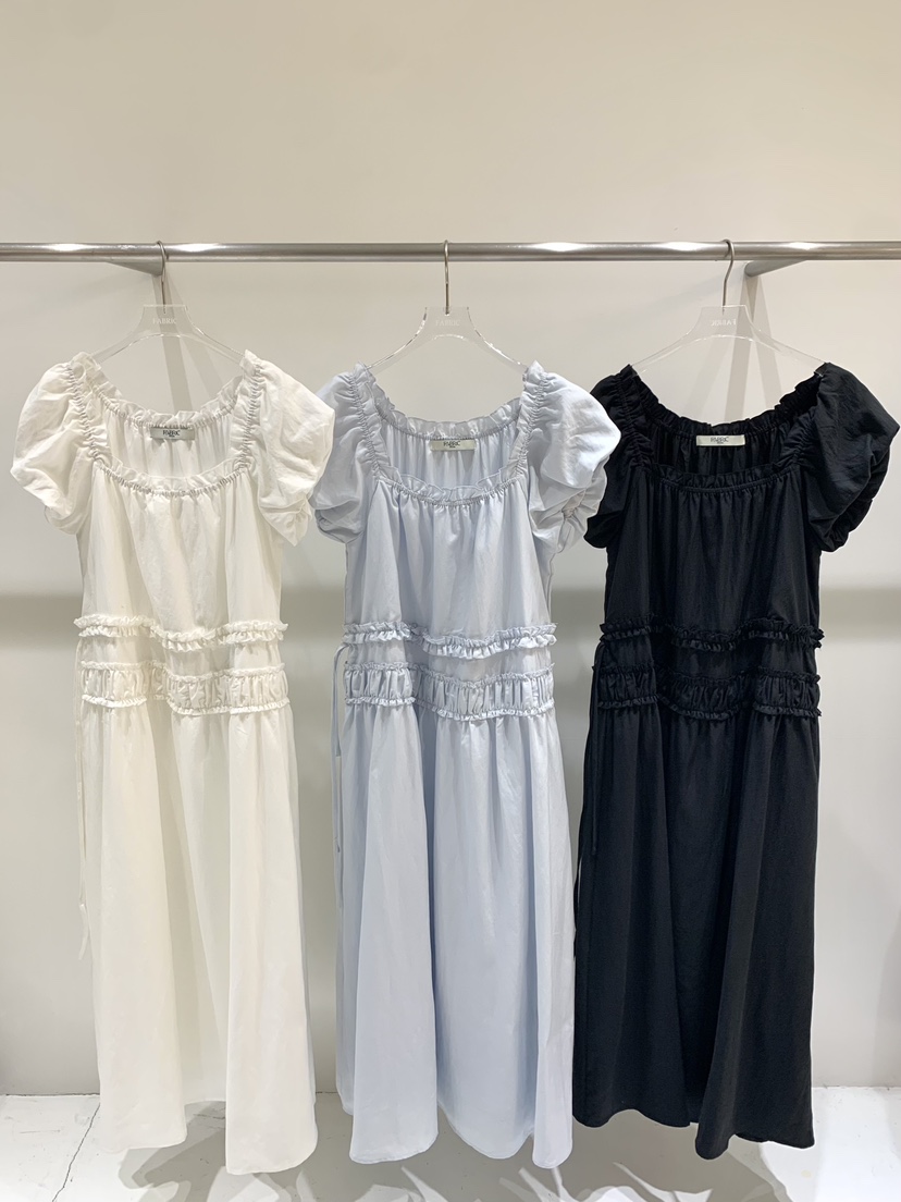 FABRIC韓國直郵實拍女裝新款職業26春夏休閑熱賣26夏季連衣裙FABRIC連衣裙