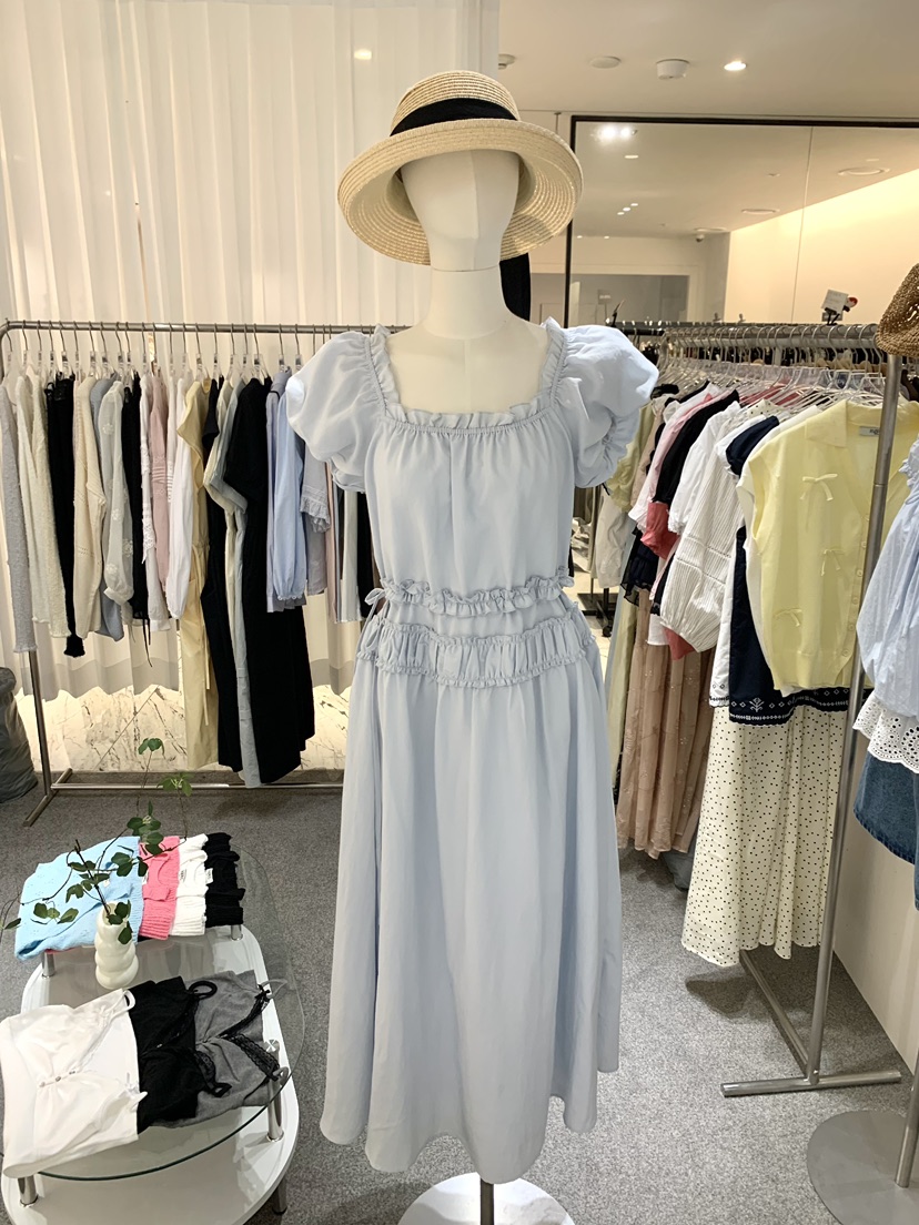 FABRIC韓國直郵實拍女裝新款職業26春夏休閑熱賣26夏季連衣裙FABRIC連衣裙
