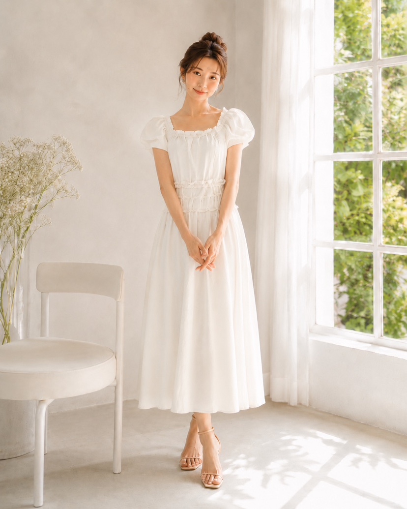 FABRIC韓國直郵實拍女裝新款職業26春夏休閑熱賣26夏季連衣裙FABRIC連衣裙