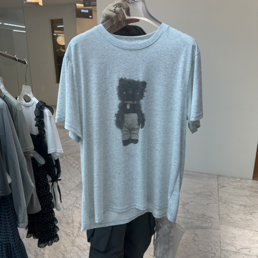 LOOKK/MIMME韓國直郵女裝新品熱賣時尚人氣26春夏職業T恤LOOKK/MIMMET恤圖色2