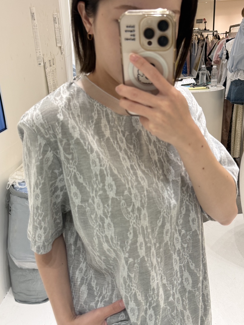 FABRIC韓國代購女士新品職業推薦休閑26夏季時尚T恤雪紡蕾絲FABRICT恤