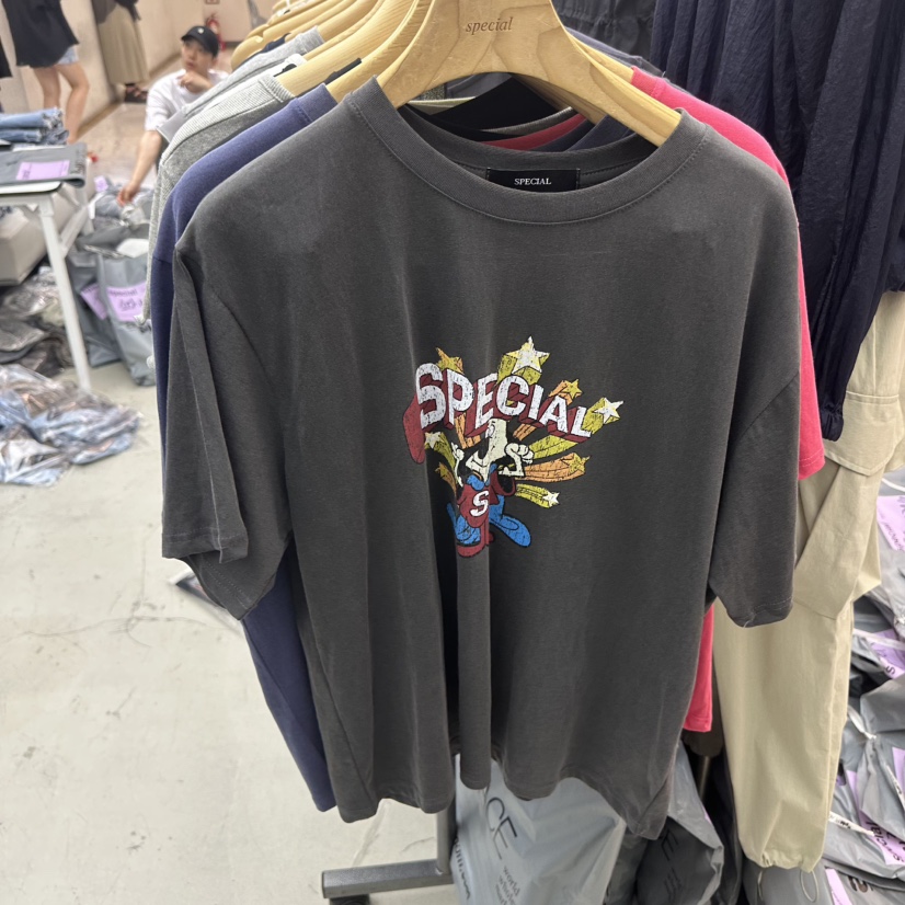 SPECIAL韓國直郵女士新品熱賣職業時尚推薦26春夏休閑T恤SPECIALT恤圖色2墨色