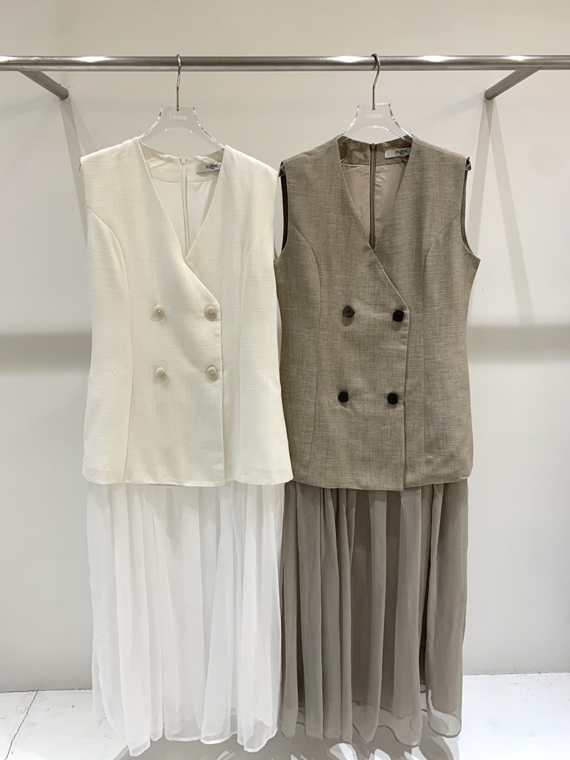 FABRIC韓國直郵實拍女士新款休閑26夏季職業人氣連衣裙雪紡FABRIC連衣裙