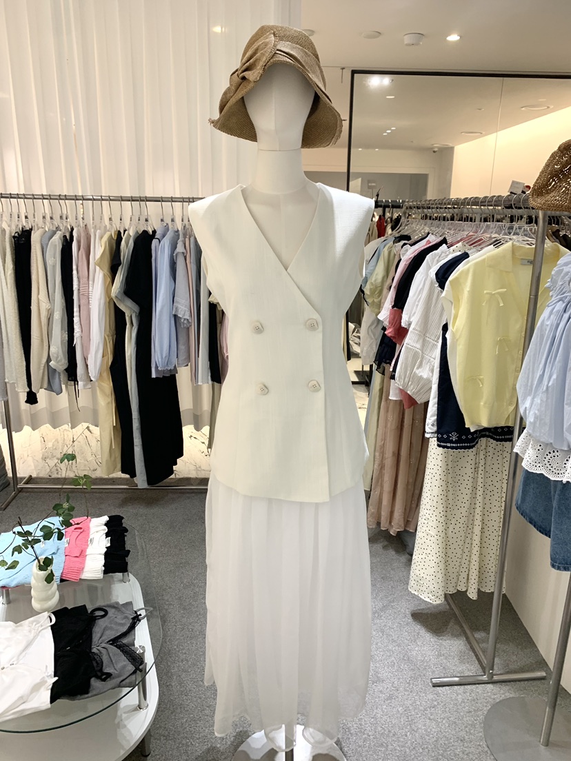 FABRIC韓國直郵實拍女士新款休閑26夏季職業人氣連衣裙雪紡FABRIC連衣裙
