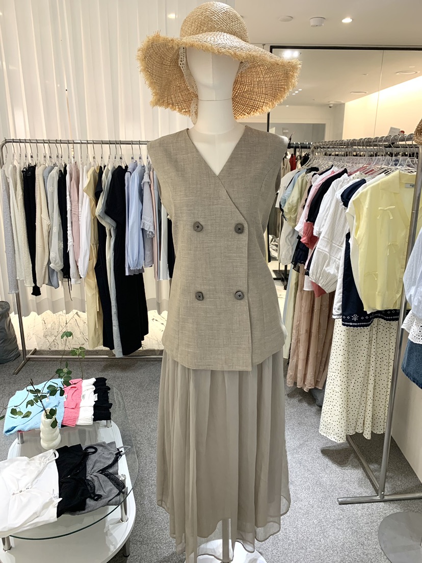 FABRIC韓國直郵實拍女士新款休閑26夏季職業人氣連衣裙雪紡FABRIC連衣裙