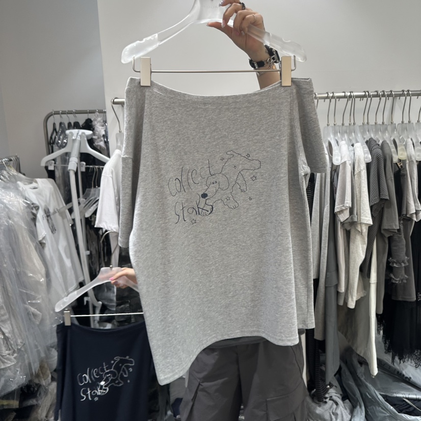 LOOKK/MIMME韓國代購女裝新款推薦職業人氣26春夏休閑T恤LOOKK/MIMMET恤圖色1