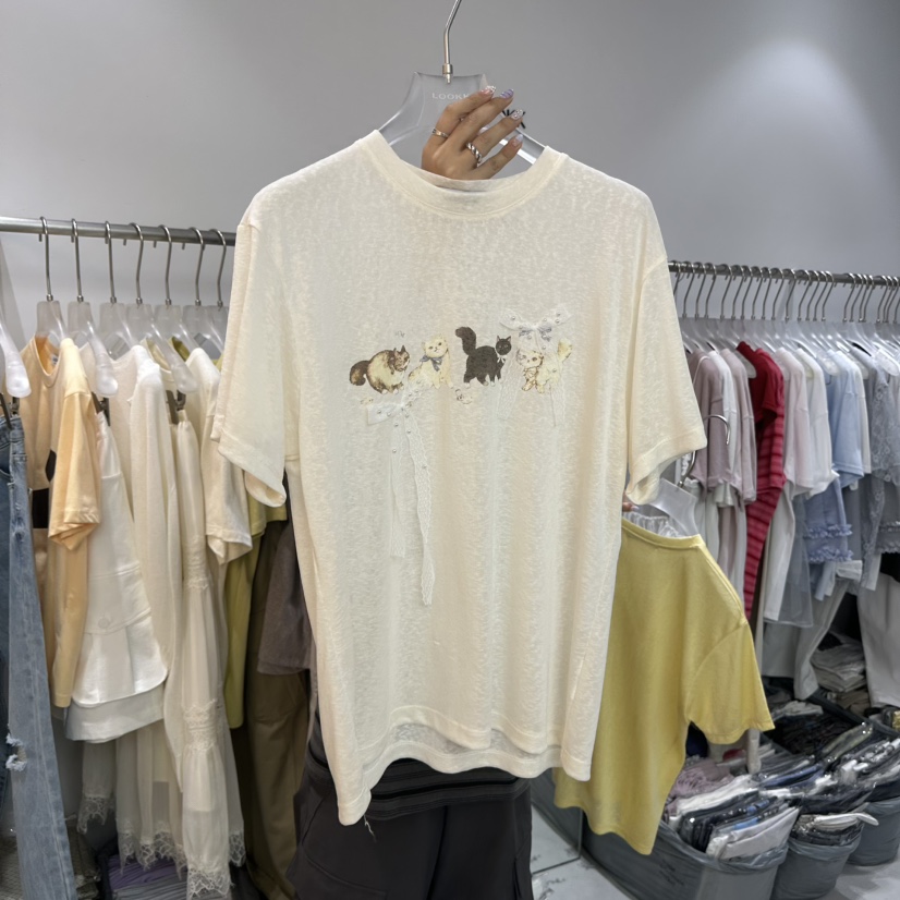 LOOKK/MIMME韓國東大門代購女士新品26夏季時尚26春夏T恤LOOKK/MIMMET恤圖色4