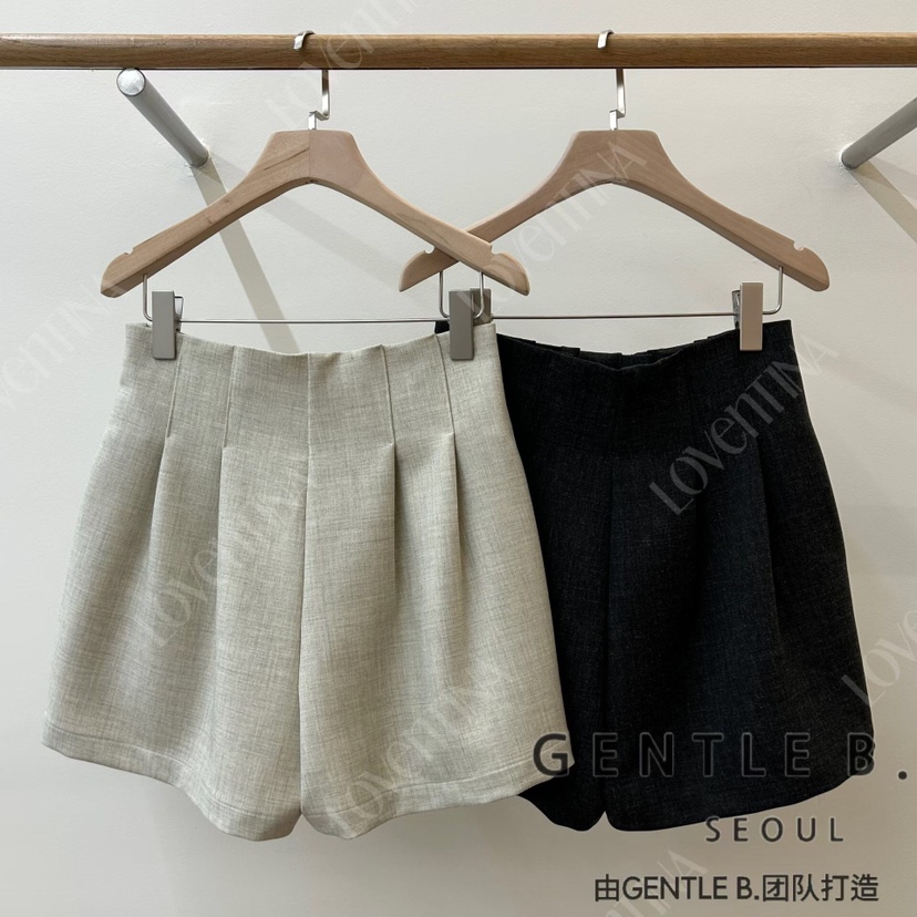 GENTLE B/LOVENTINA韓國東大門代購女士新款時尚短褲腰帶GENTLE B/LOVENTINA短褲