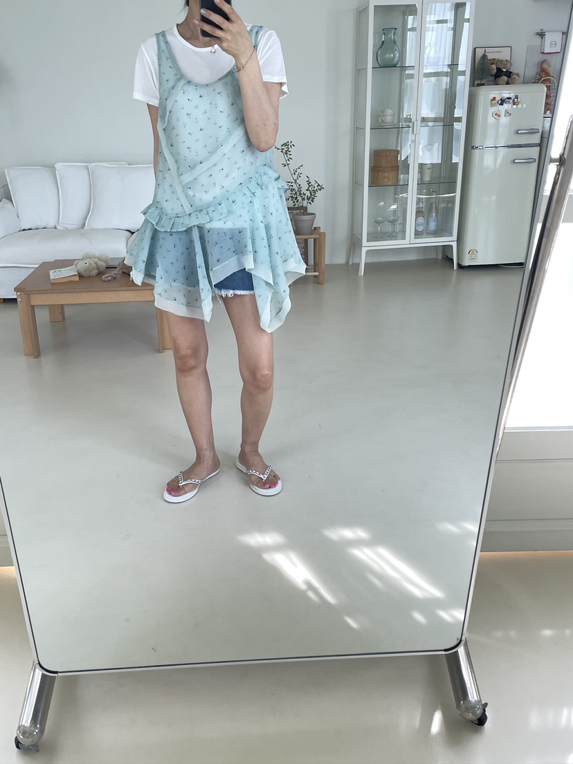 EDITION-P韓國代購女裝新款職業26夏季26春夏連衣裙不對稱EDITION/CHAHEE連衣裙