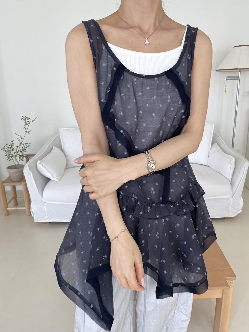 EDITION-P韓國代購女裝新款職業26夏季26春夏連衣裙不對稱EDITION/CHAHEE連衣裙