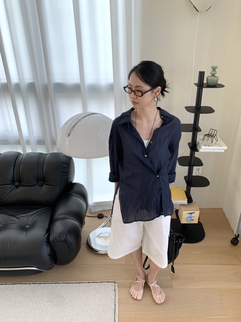LOFN韓國東大門代購女裝新品人氣26夏季職業時尚襯衫蕾絲衫LOFN襯衫/蕾絲衫
