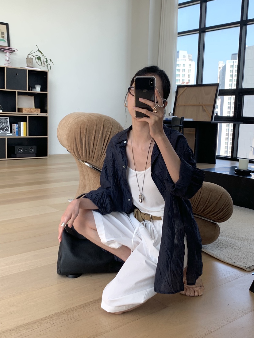 LOFN韓國東大門代購女裝新品人氣26夏季職業時尚襯衫蕾絲衫LOFN襯衫/蕾絲衫