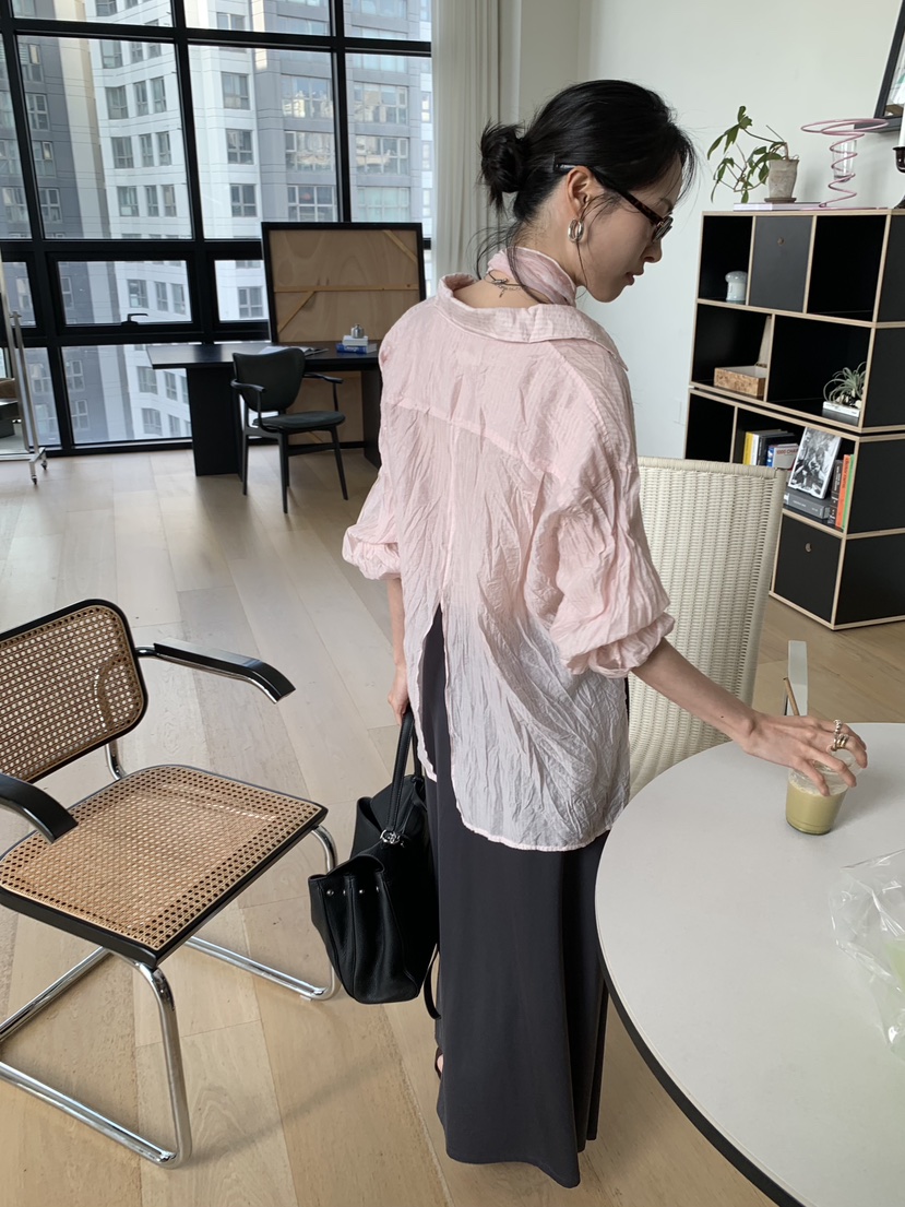 LOFN韓國東大門代購女裝新品人氣26夏季職業時尚襯衫蕾絲衫LOFN襯衫/蕾絲衫