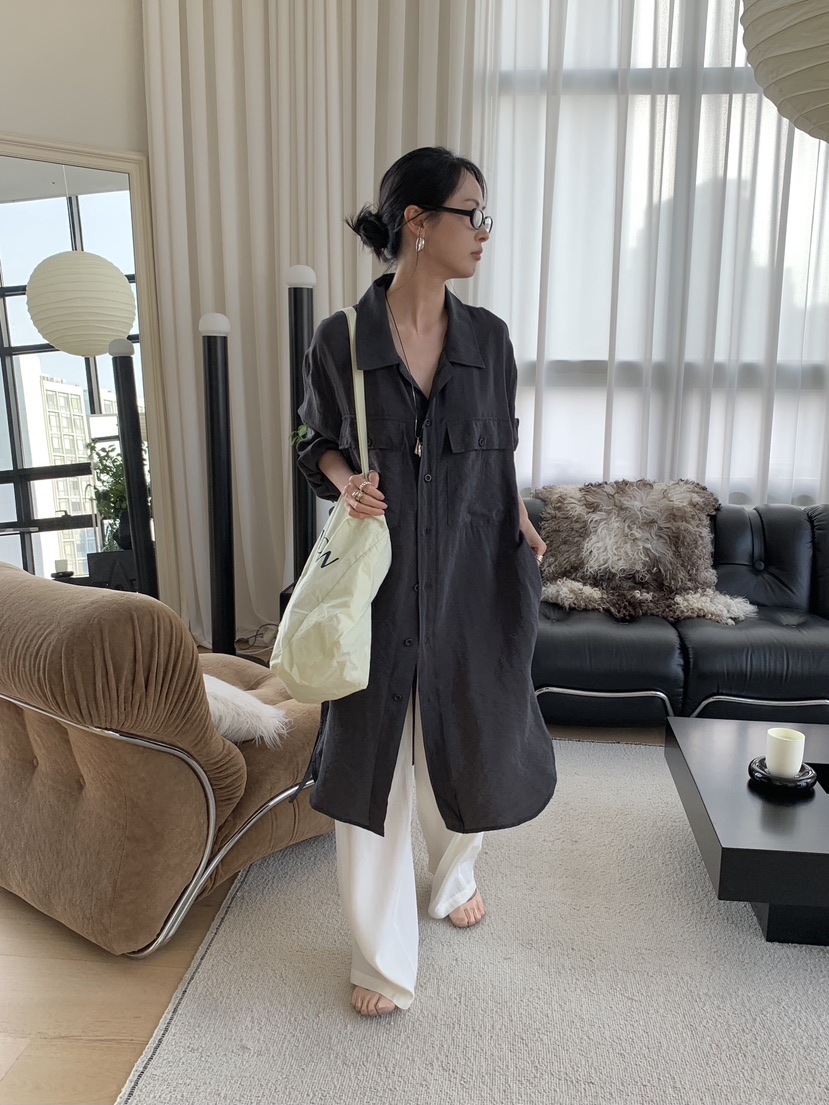 LOFN韓國直郵實拍女裝新品人氣推薦26春夏襯衫蕾絲衫含腰帶LOFN襯衫/蕾絲衫