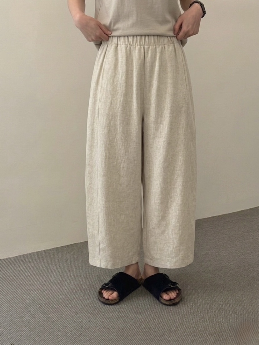 MONE-A韓國直郵女裝新品熱賣26夏季休閑推薦26春夏休閑褲亞麻MONE-A休閑褲圖色1