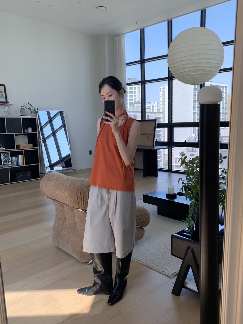 LOFN韓國直郵女士新品熱賣職業人氣時尚26夏季吊帶背心含脖帶LOFN吊帶/背心
