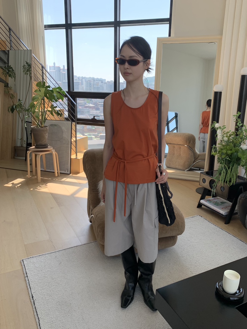 LOFN韓國直郵女士新品熱賣職業人氣時尚26夏季吊帶背心含脖帶LOFN吊帶/背心