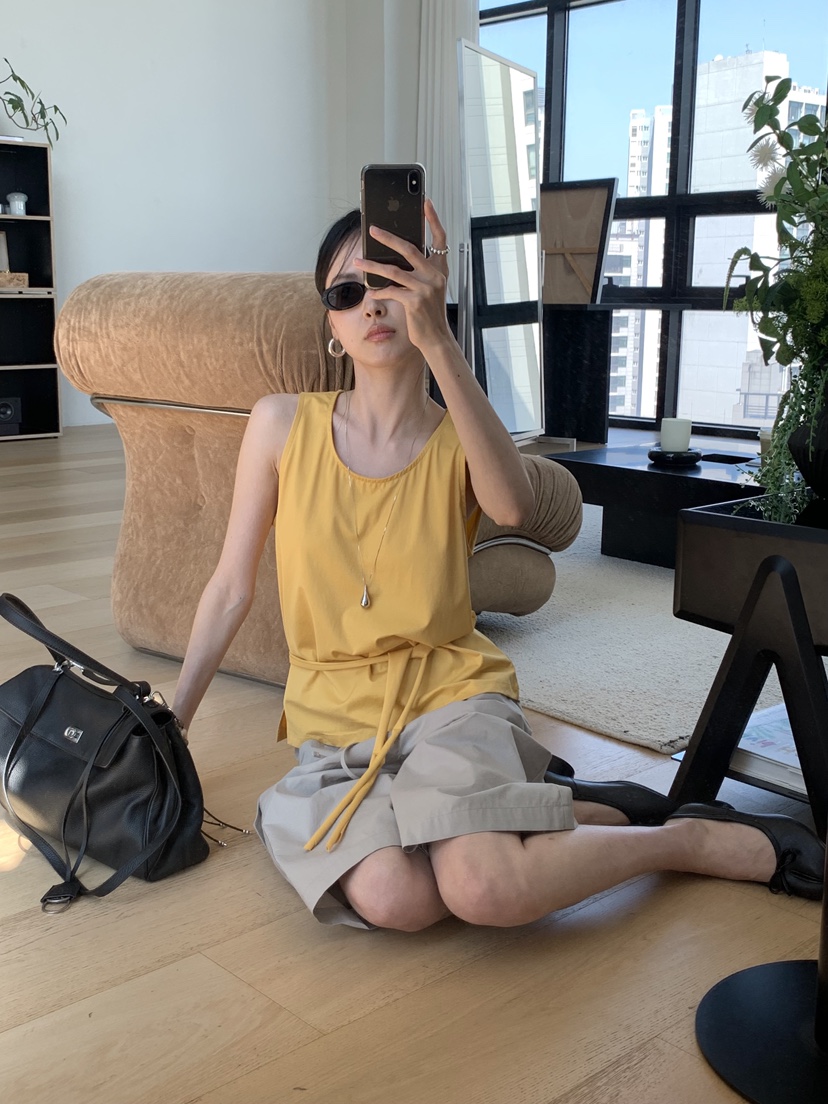 LOFN韓國直郵女士新品熱賣職業人氣時尚26夏季吊帶背心含脖帶LOFN吊帶/背心