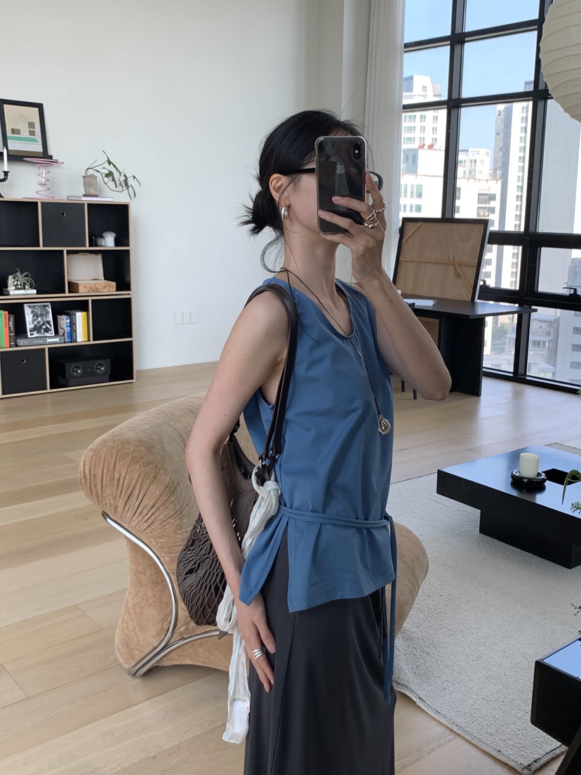 LOFN韓國直郵女士新品熱賣職業人氣時尚26夏季吊帶背心含脖帶LOFN吊帶/背心