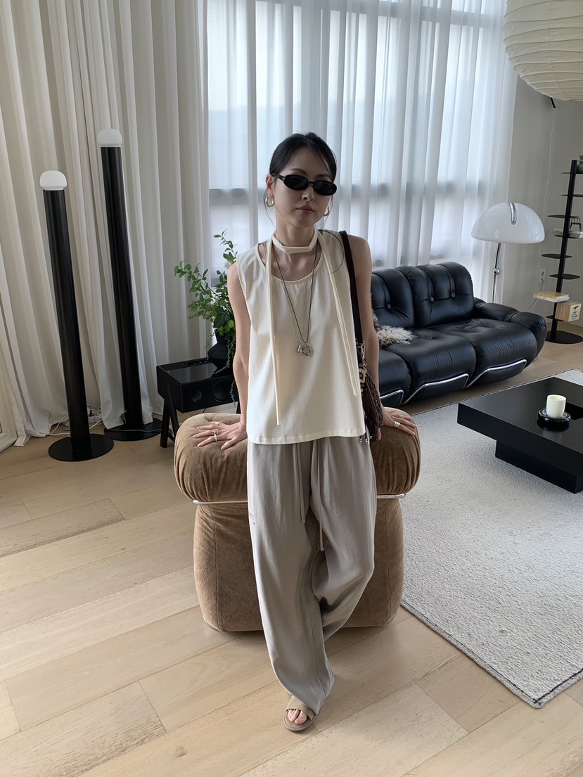 LOFN韓國直郵女士新品熱賣職業人氣時尚26夏季吊帶背心含脖帶LOFN吊帶/背心