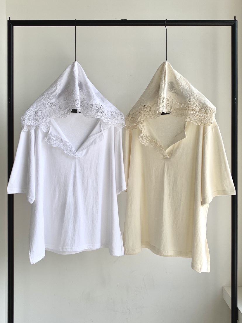 DAVICHI/D.SECOND韓國東大門代購女士新品26夏季T恤蕾絲DAVICHI/D.SECONDT恤