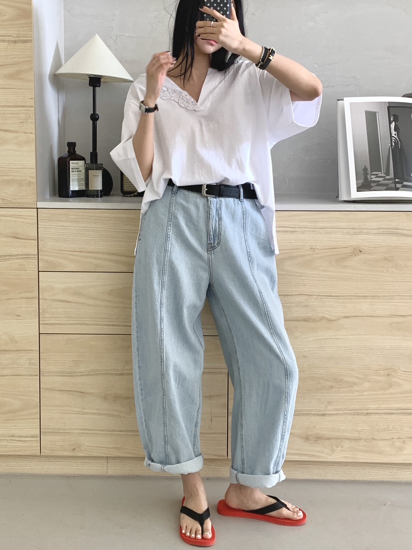 DAVICHI/D.SECOND韓國東大門代購女士新品26夏季T恤蕾絲DAVICHI/D.SECONDT恤