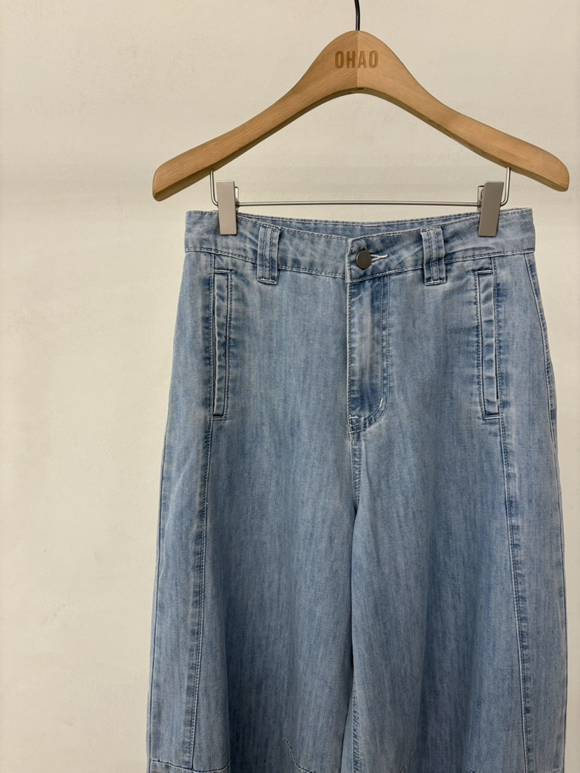 OHAO韓國代購女士新品人氣職業推薦休閑26夏季時尚牛仔褲OHAO/HA MONG牛仔褲