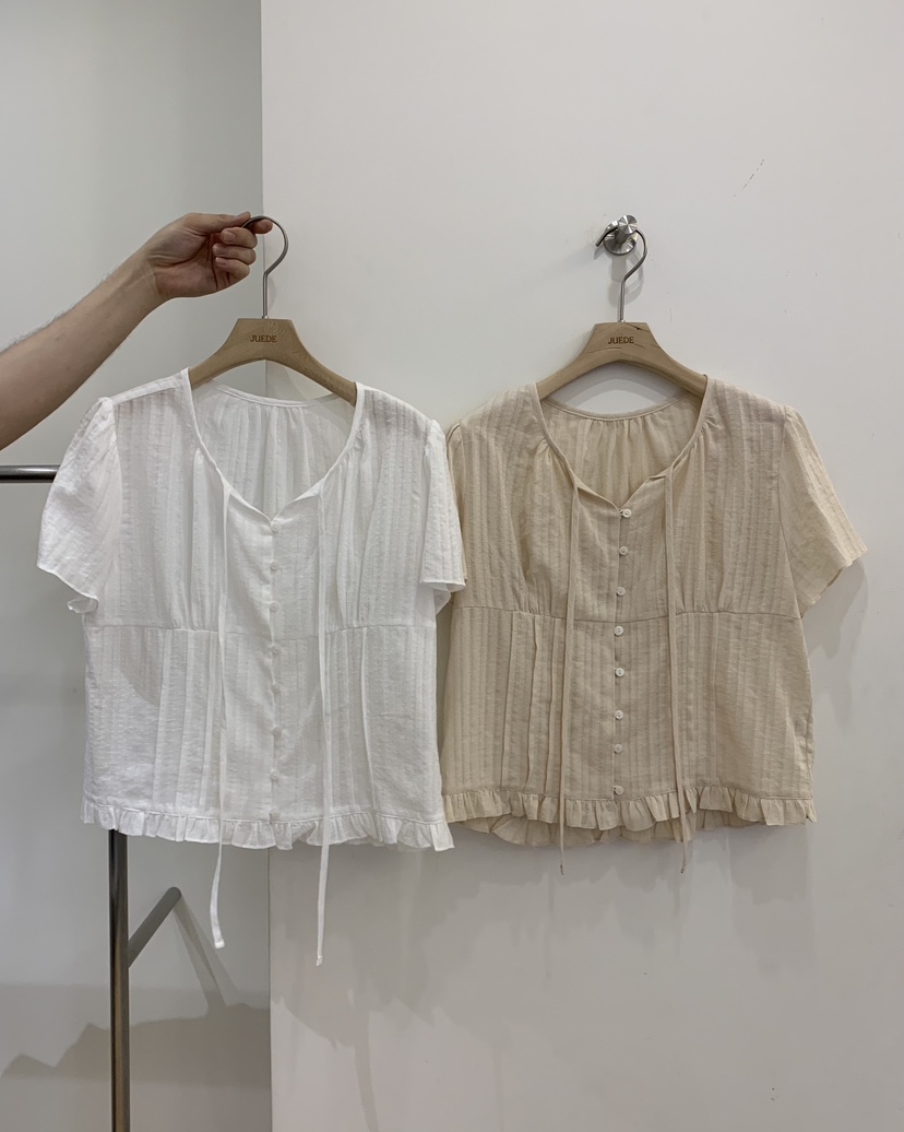 JUEDE韓國直郵女士新款人氣襯衫蕾絲衫JUEDE襯衫/蕾絲衫