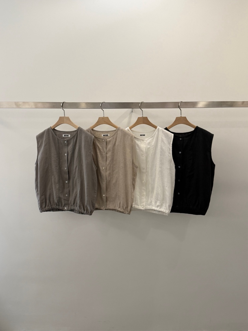 MONE-A韓國代購女裝新品職業26春夏時尚熱賣26夏季馬甲無袖MONE-A馬甲