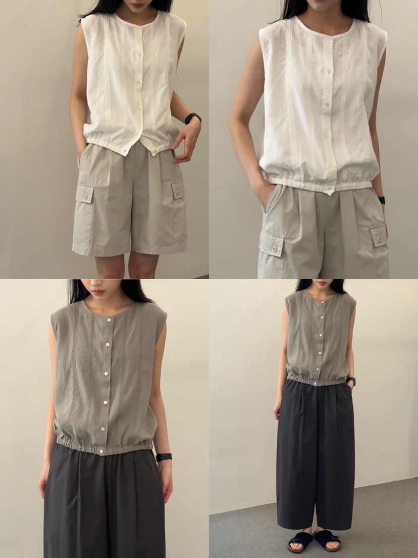 MONE-A韓國代購女裝新品職業26春夏時尚熱賣26夏季馬甲無袖MONE-A馬甲