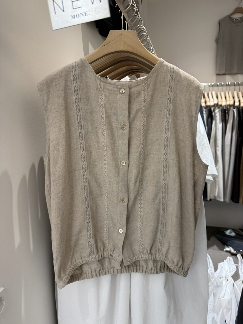 MONE-A韓國代購女裝新品職業26春夏時尚熱賣26夏季馬甲無袖MONE-A馬甲圖色1