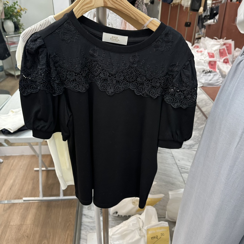 ABLESTUDIO韓國代購女裝新品職業休閑熱賣襯衫蕾絲衫打折ABLESTUDIO襯衫/蕾絲衫圖色1