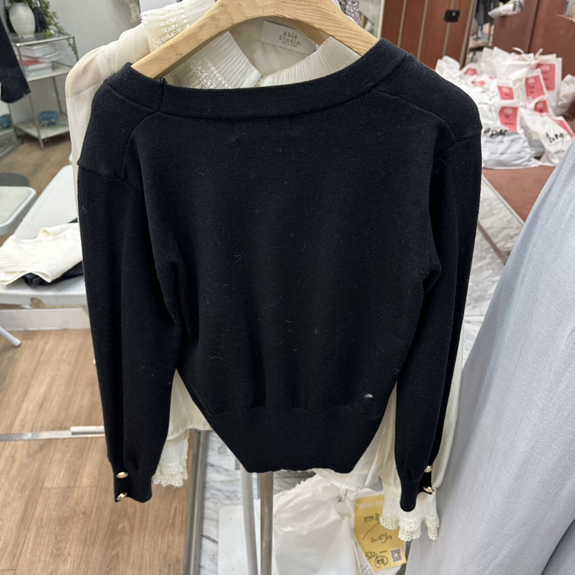 ABLESTUDIO韓國直郵實拍女士新品休閑職業推薦針織衫打折ABLESTUDIO針織衫