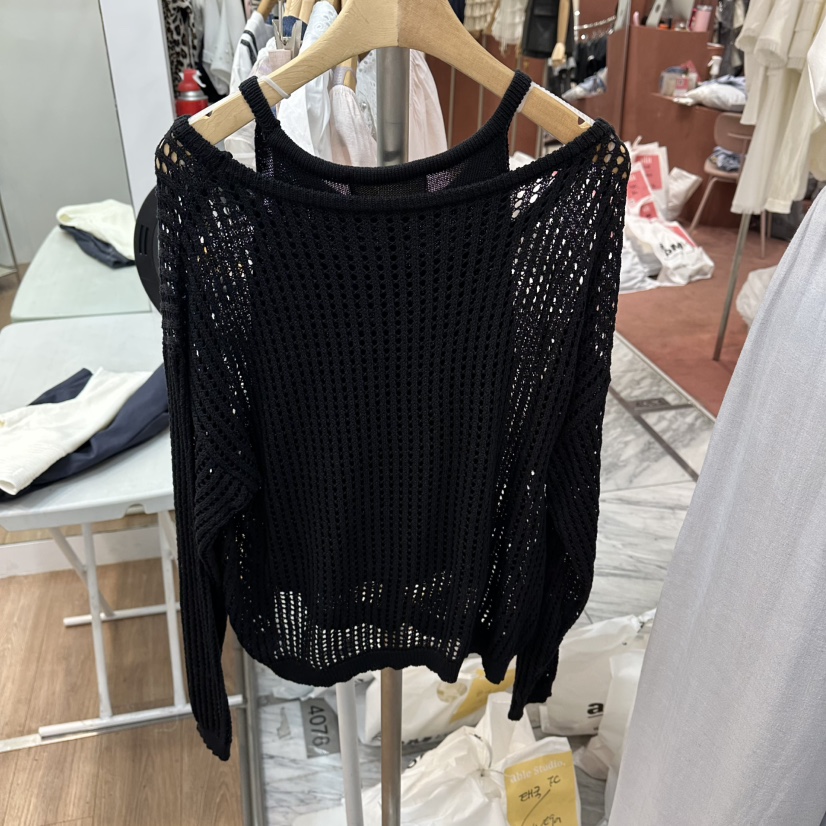 ABLESTUDIO東大門實拍韓國女士新款26夏季針織衫不含內搭打折ABLESTUDIO針織衫
