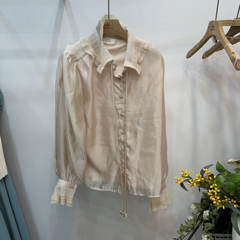 ABLESTUDIO韓國直郵女裝新品推薦26春夏26夏季襯衫蕾絲衫打折ABLESTUDIO襯衫/蕾絲衫圖色1